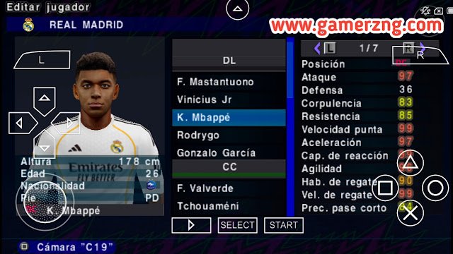 Télécharger eFootball PES 2026 PPSSPP Camera PS5 Android Offline Mise à Jour 2026 UEFA Champions League Visages Reels